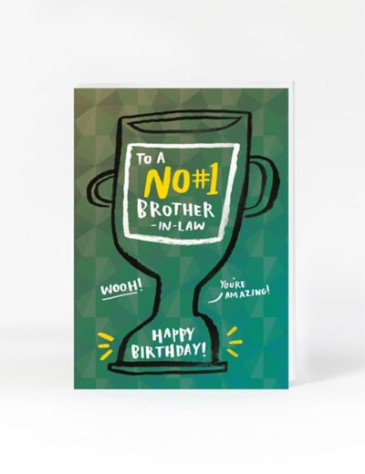 Brother-in-law Trophy Birthday Card